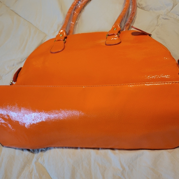 Orange Ruffled Women's Handbag - Picture 4 of 16